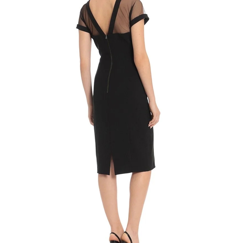 Elegant Black Sheath Dress - Picture 2 of 7